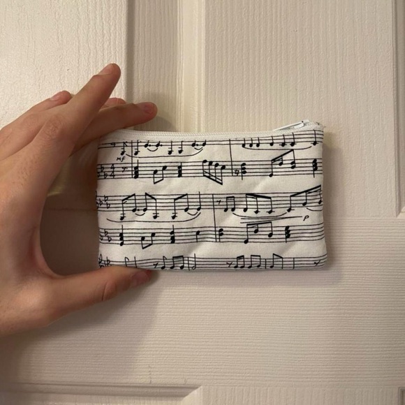 Handbags - Music Note Print Pouch